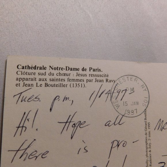 Cathedrale Notre-Dame De Paris Cloture Sud du Choeur Jesus Ressucscite Postcard - Picture 3 of 4